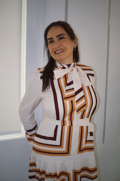 The Milano Stripe Bow Dress.